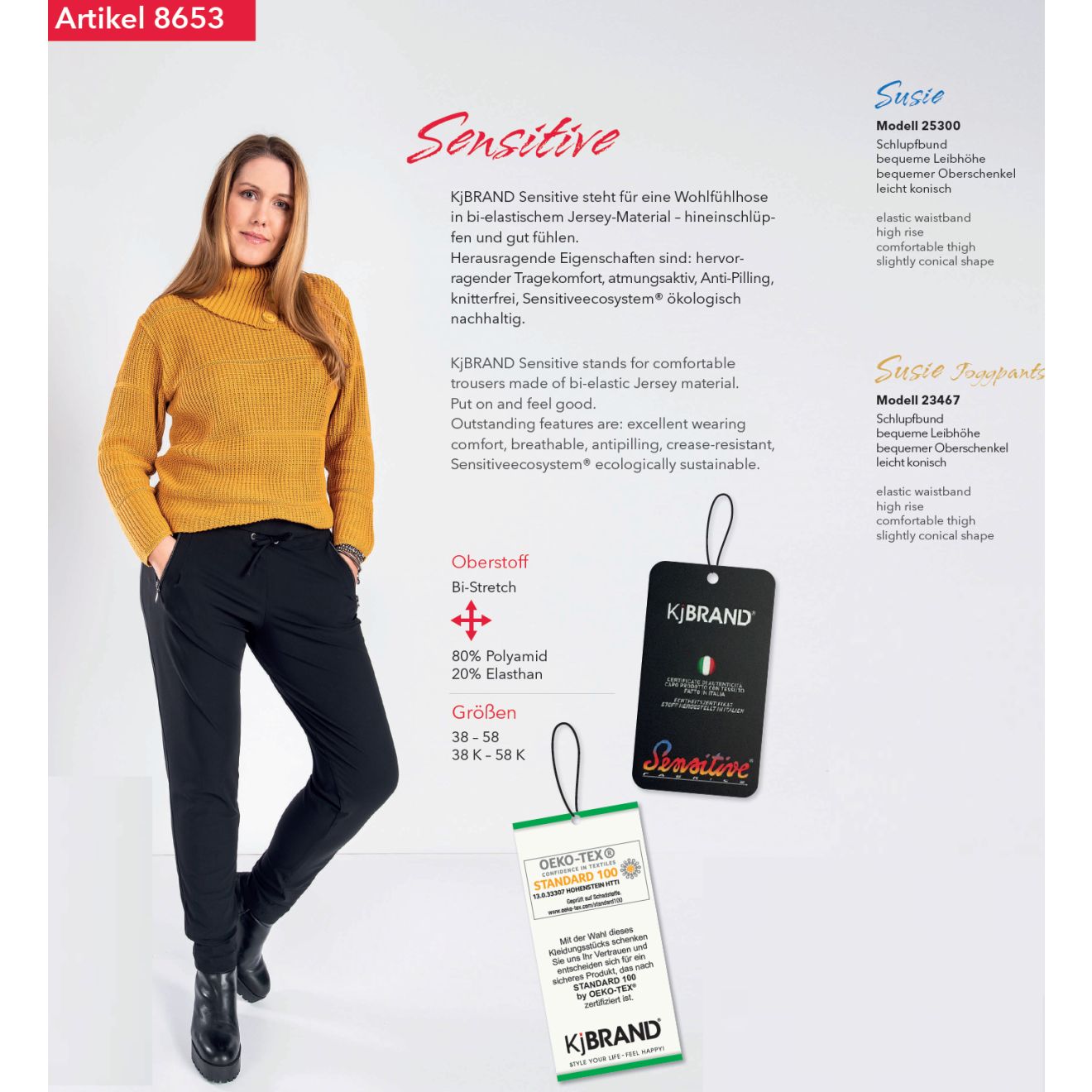 KjBrand SchlupfHose SUSIE Joggpants, Sensitive mit RV-Taschen